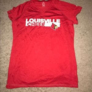Red Louisville cheer shirt